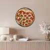 Pizza - Hart - Pepperoni - Tomaat Fotolijst rond zonder passe partout klein -sfeer3
