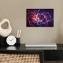 Space - Stars - Abstract - Colorful poster papier klein -sfeer1