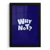 Blauw - Why not - Minimalistisch fotolijst zwart zonder passe partout klein -3d