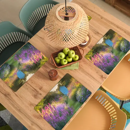 Tuinhuisje - Blauw - Bloemen Placemat vinyl groot -zzsfeer5_Kitchenyeah-website