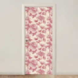 Pioenrozen - Modern -  Rood deurposter klein 289 -3d_beige
