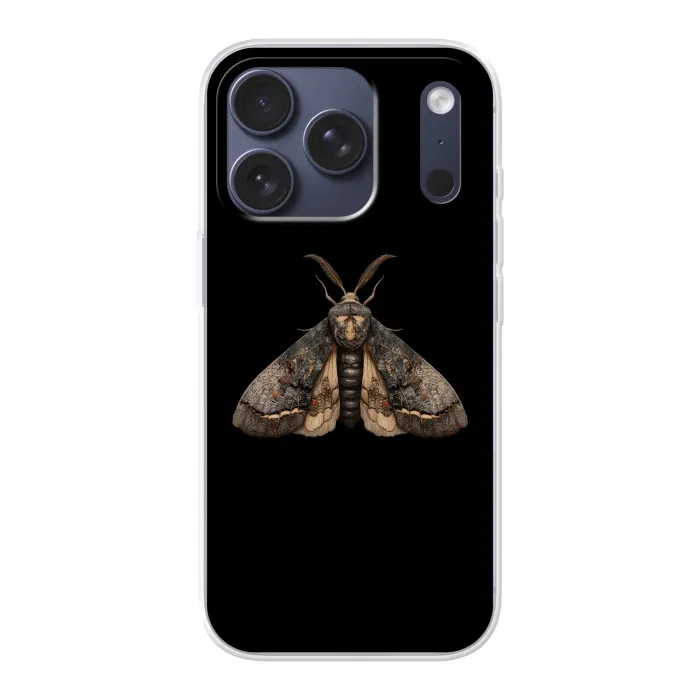 Mot - Bladachtig - Grijs Telefoonhoesje iPhone 17 Pro klein -3d