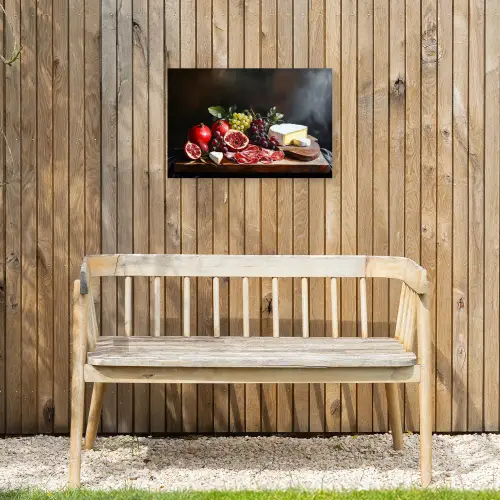 Borrelplank - Stilleven - Vintage Tuinposter op houten frame 2 cm dik klein -sfeer4