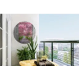 Sakura - Doorkijk - Boom - Kersenbloesem Wandcirkel tuinposter met ringen klein -buiten1