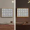 Borden - Bloemen - Blauw - Wit Light Box met batterij (Wandlamp) middel 907 -sfeer3