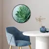 Vetplant - Bladeren - Groen - Wazig Fotolijst rond zonder passe partout klein -sfeer2