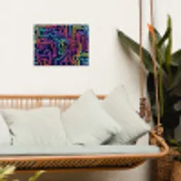 Retro - Abstract - Neon tuinposter los doek klein -sfeer7