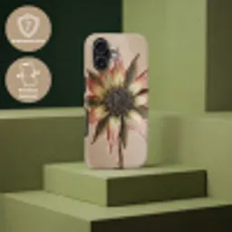 Droogbloem - Protea - Vintage - Beige - Rustiek Toughcase MagSafe Apple iPhone 17 klein -USP_PrintM_NL