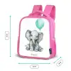 Olifant met blauwe ballon Kinderrugzak - Roze middel -productfoto_formaten