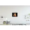 Kat - Eten - Patat - Graffiti - Abstract textielposter latten blank klein -kinderkamer