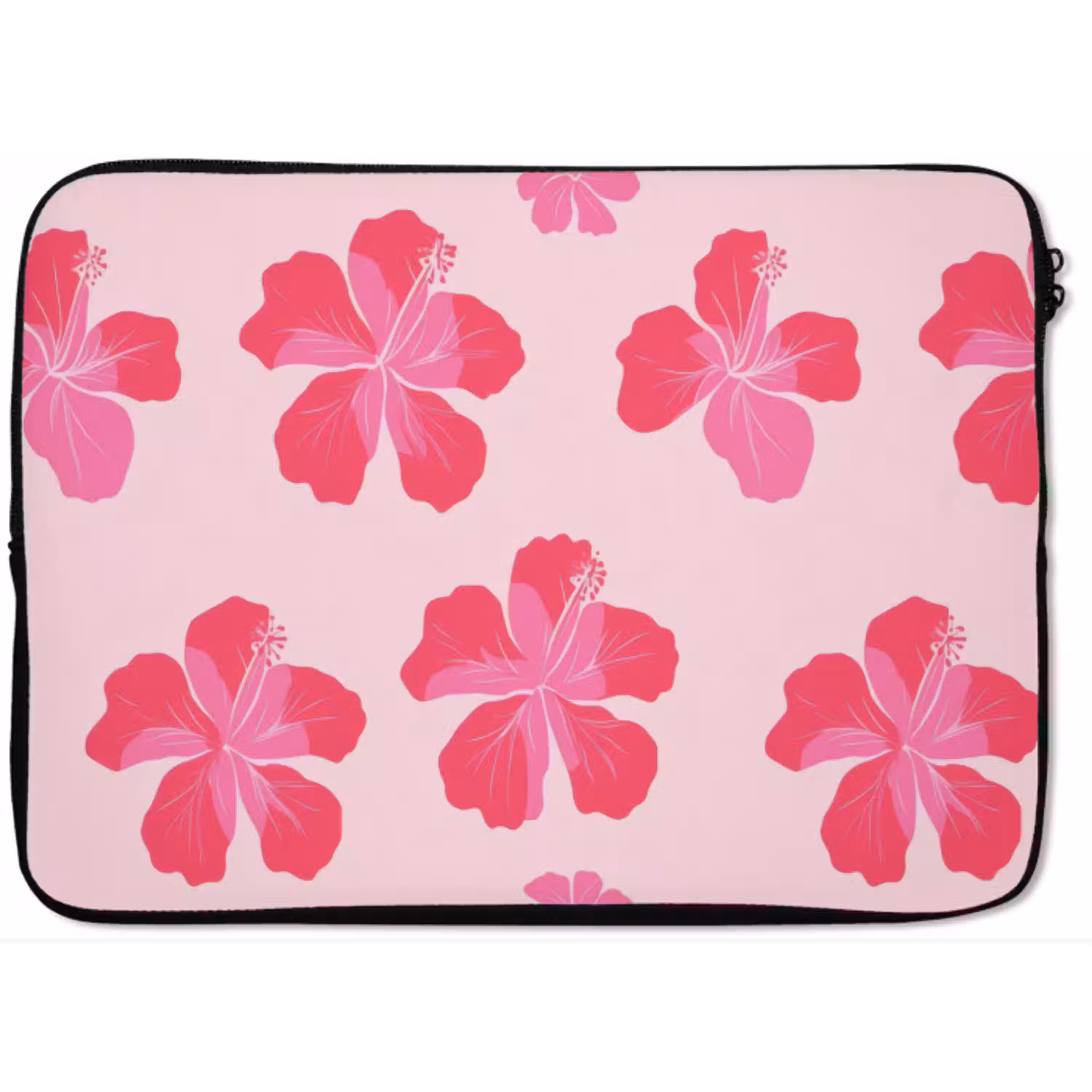 Hibiscus - Bloemen - Roze laptophoes neopreen klein 279 -zkaufland3dotto