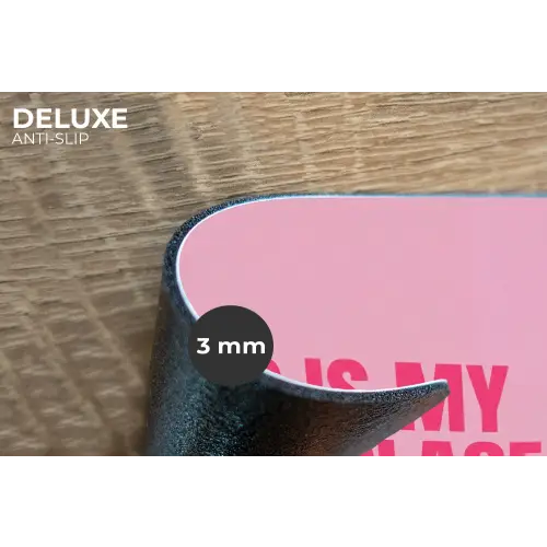 Tekst - Modern - Roze Placemat vinyl groot -closeup