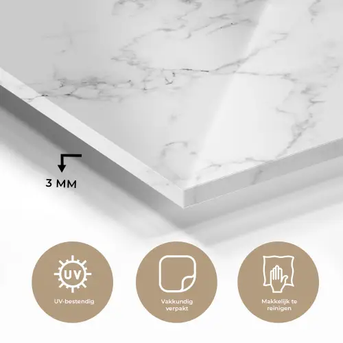 Marmer - Wit - Grijs - Luxe - Marmerlook - Structuur plexiglas 5mm klein -sfeer2