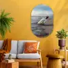 Glazenfles - Post - Zee - Zand Wandcirkel Ovaal Glas middel -sfeer4