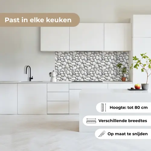 Steentjes - Grijs - Ovaal keuken achterwand 2 middel 871 -sfeer4_NL