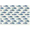Vis - Patroon - Blauw poster papier klein 62 -3d