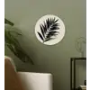 Palmblad - Subtiel - Groen - beige Wandcirkel kunststof plaat 5mm dik klein -sfeer3