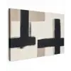 Zwart - Abstract - Japandi canvas 2cm klein -z3d