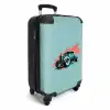 Hotrod turquoise Koffer - NBS - Handbagage middel -productfoto_3d