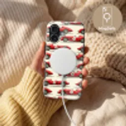 Raceauto - Retro - Rood Toughcase MagSafe Apple iPhone 17 klein 1017 -USP_MagsafeV