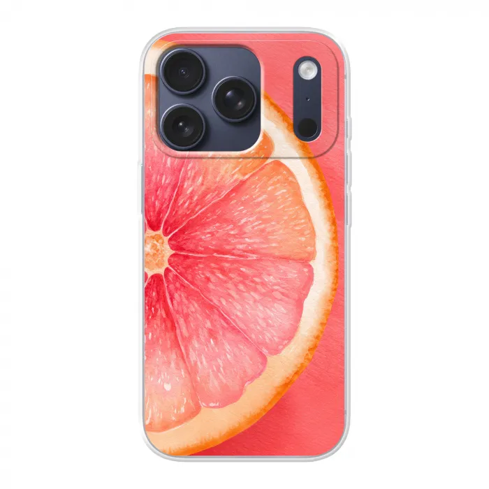 Grapefruit - Roze - Levendig Telefoonhoesje iPhone 17 Pro klein -3d