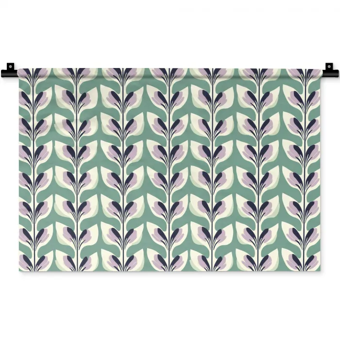 Retro - Modern - Groen Wandkleed katoen klein 269 -zz3d