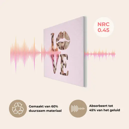 Tekst - Love - Pantervacht - Lichtroze PET vilt klein -USP_NL