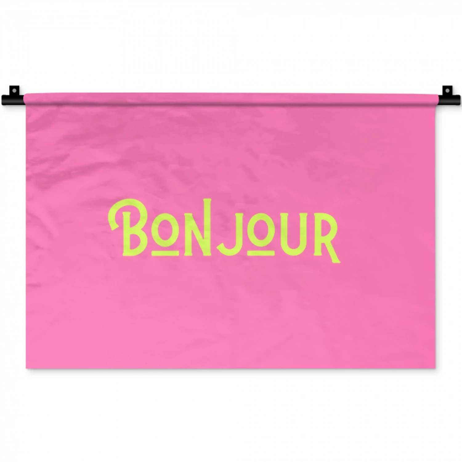 Roze - Groene Bonjour - art-deco Wandkleed katoen klein -zz3d