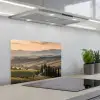 Toscaans - Landschap - Heuvels keuken achterwand spatscherm klein -3d_schuin