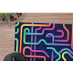 Retro - Abstract - Neon muismat rubber klein -closeup