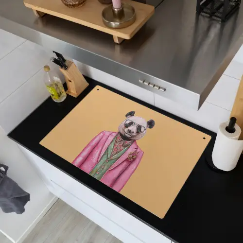 Panda - Pak - Zonnebril - Blauw Inductie beschemer met haakjes klein -sfeer1
