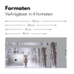 Hert - Winter - Bos - Natuur - Wit Muismat XXL klein -sfeer5