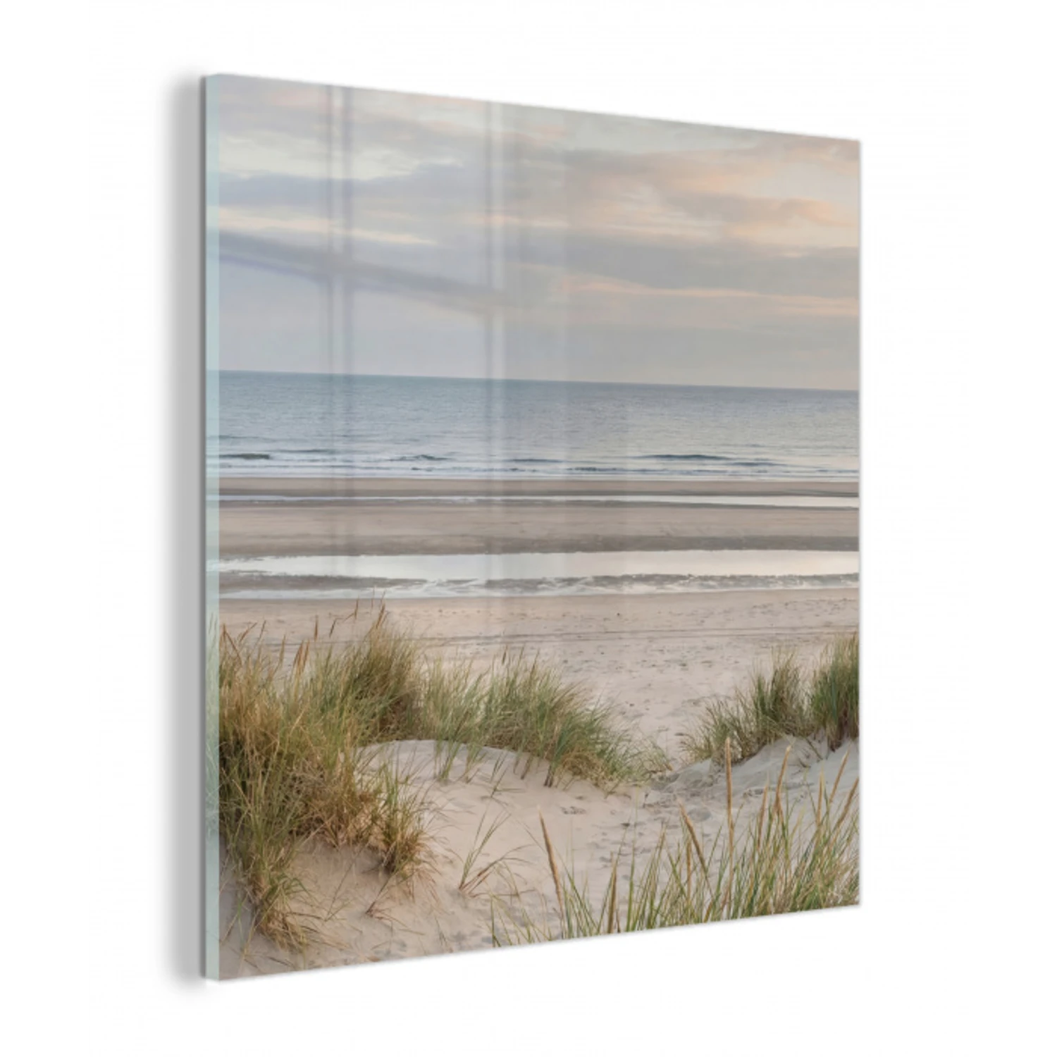 Zandstrand - Bewolkt - Duinen plexiglas 5mm klein -z3d