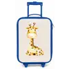 Liggende giraffe illustratie op beige achtergrond Kinderkoffer - Blauw klein -zz3dotto