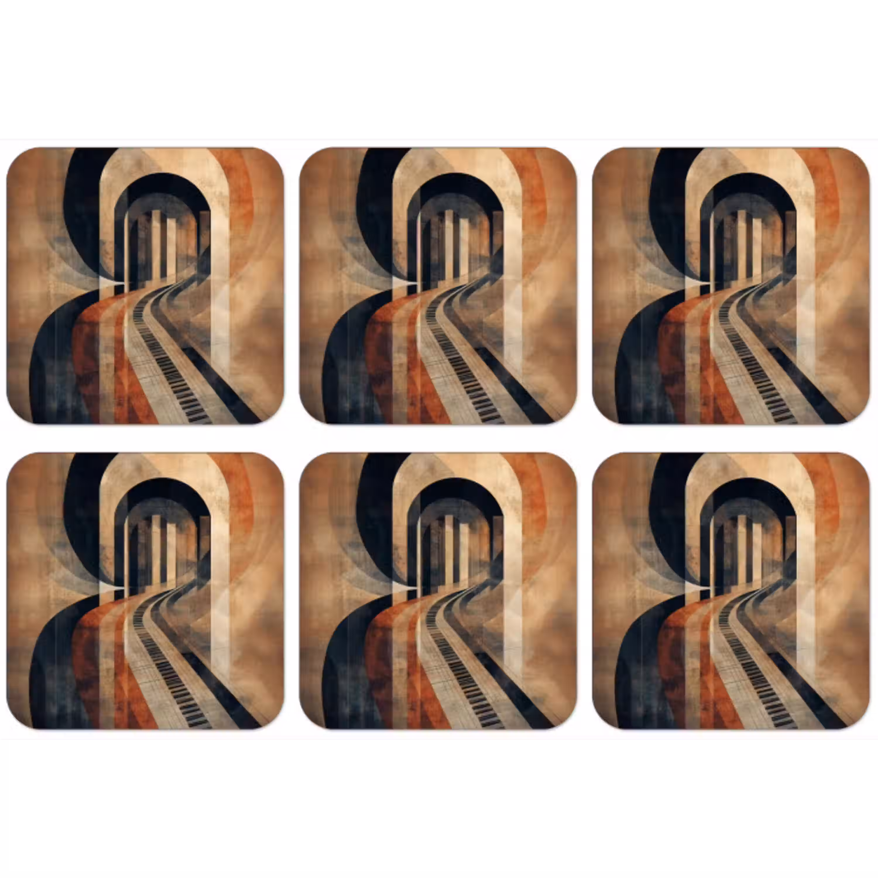 Piano - Toetsen - Abstract onderzetter kurk middel -zkaufland3dotto