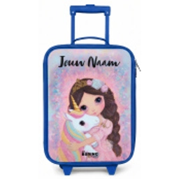 Meisje - Eenhoorn - Glitter Kinderkoffer - Blauw klein -zz3dotto