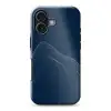 Lijnen - Abstract - Blauw - Wit Toughcase MagSafe Apple iPhone 17 klein -3d