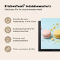 Macarons - Kleurrijk - Pastel Inductie beschermer vinyl 3mm middel -tsfeer2_DE