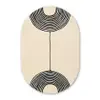 Geometrische bogen - Minimalistisch - Symmetrisch Wandcirkel Ovaal Forex klein -3d
