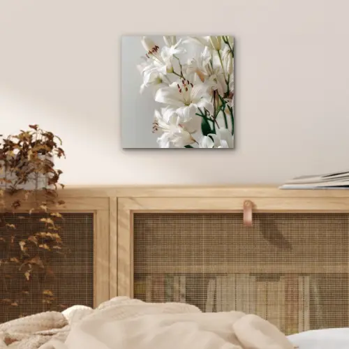 Lelies - Boekte - Wit - Meeldraden aluminium wit klein -sfeer3