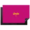 Smile - Stippen - Geel - Smiley - Roze Inductie beschermer vinyl 3mm klein -3d