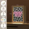 Panterprint - Zwart - Neonletters - Roze Light Box met kabel (Tafellamp) klein -USP_NL