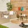 Retro - Jongen - Hond - Rood - Groen tuinposter los doek klein -sfeer4