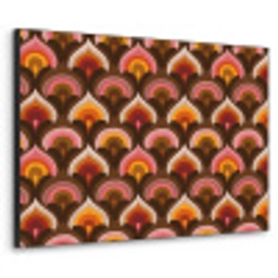 Patroon - Retro - Kleurrijk Textielframe zwart klein 947 -3d