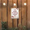 Quote - Tekstballon - Hartjes tuinposter los doek klein -sfeer1