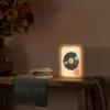 Vinylplaat - Zwart - Verfspatten - Retro Light Box met kabel (Tafellamp) klein -sfeer4