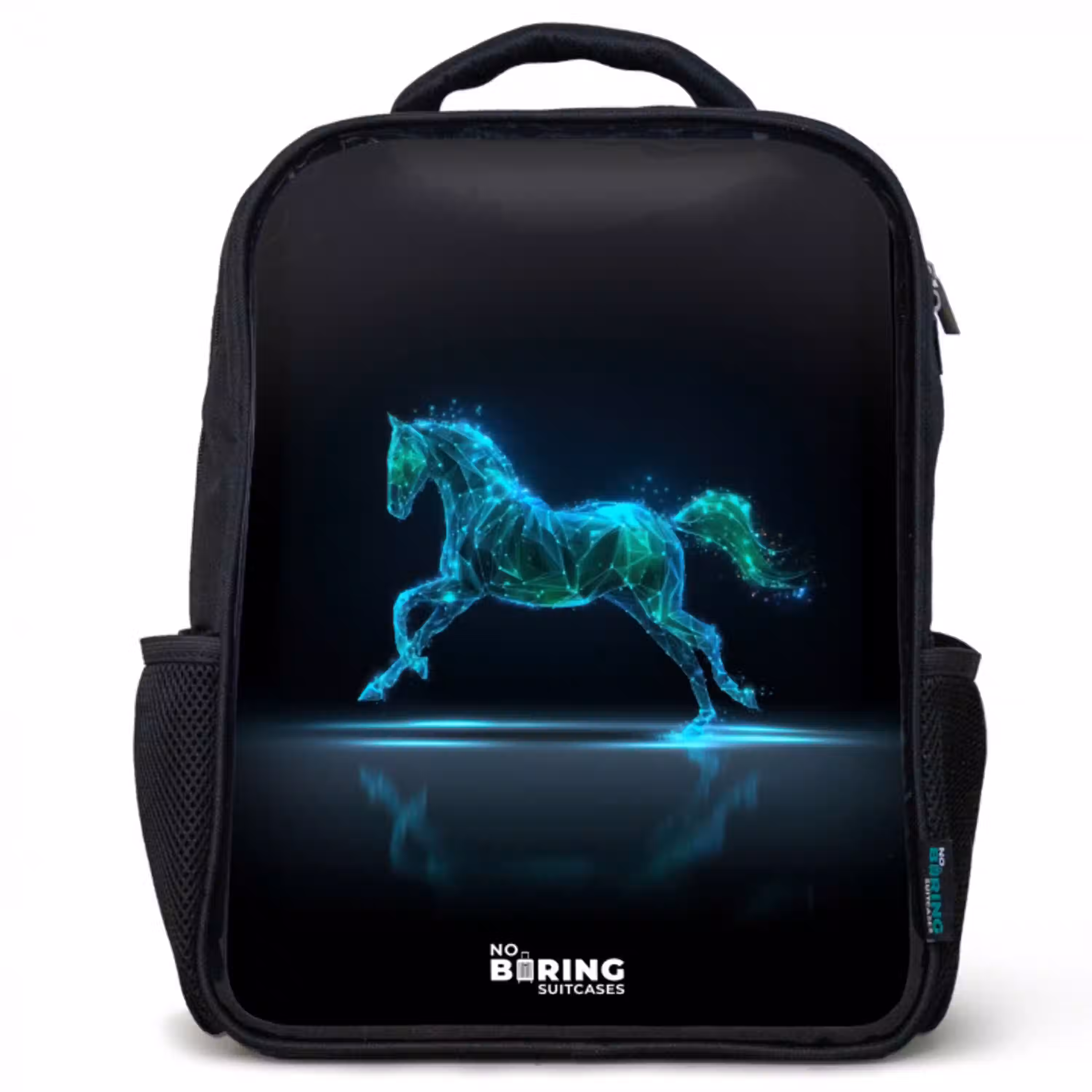 Futuristisch galopperend paard Rugzak - Zwart middel -3d