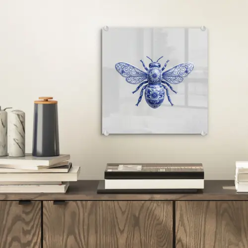 Bij - Modern - Delfts - Blauw plexiglas 5mm klein -sfeer1