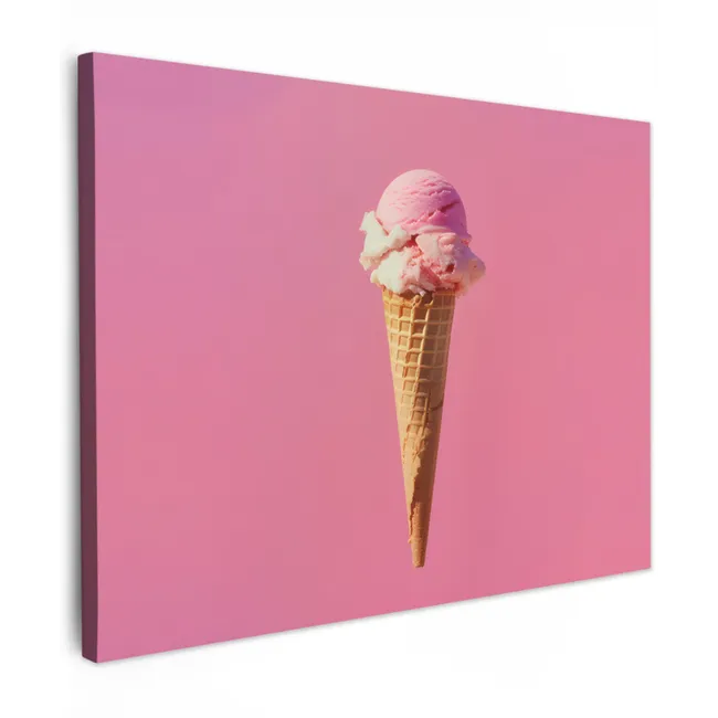 Canvas Print - Horn - Scoop ice cream - Pink