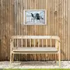 Doorkijk - Paarden - Winter - Dieren - Natuur - Wit Tuinposter op houten frame 2 cm dik klein -sfeer4